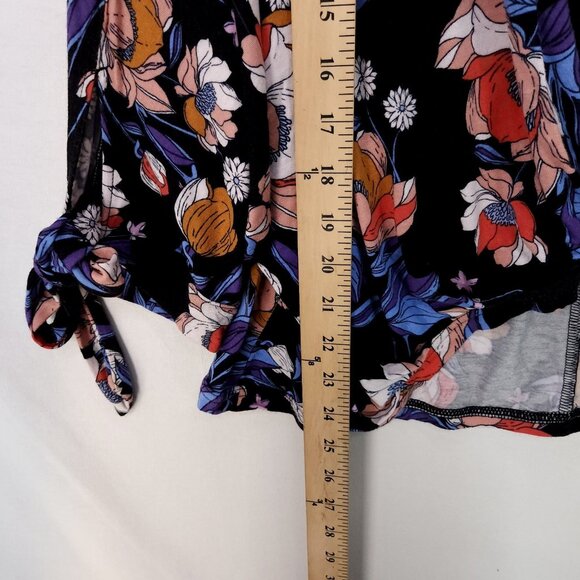 Free People Keepin' On Tee Tropical Blouse Size Large Dolman 3/4 Sleeve Floral - Picture 11 of 15
